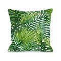 One Bella Casa One Bella Casa 74983PL16 Palm Leaves Pillow; Green - 16 x 16 in. 74983PL16
